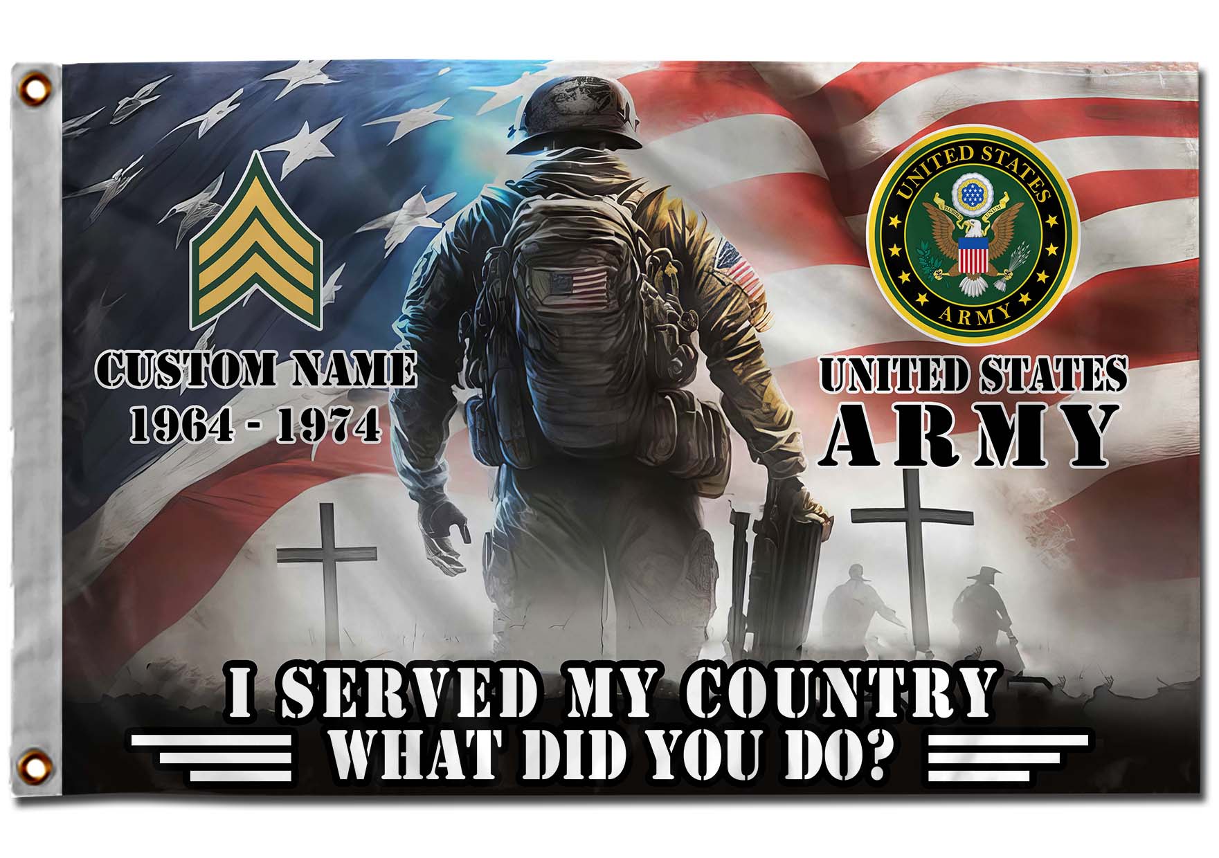 US Army, Remember - Honor - Respect - Flying Flag 3×5 Feet(90×150 Cm) - Image 2