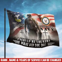 US Navy, E 7 Gold - Flying Flag 3×5 Feet(90×150 Cm)