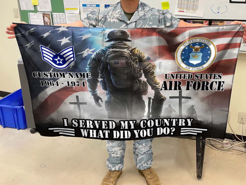US Air Force , Remember - Honor - Respect - Flying Flag 4×6 Feet(123×183 Cm) - Image 3