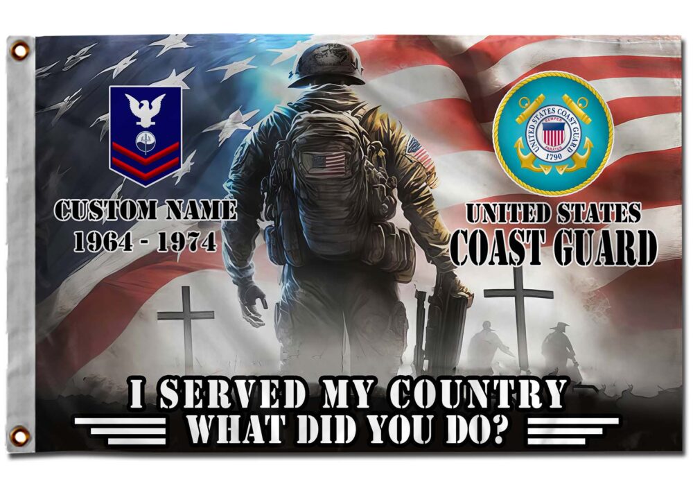 US Coast Guard, E 4 Gold - Flying Flag 2×3 Feet(60×90 Cm) - Image 2