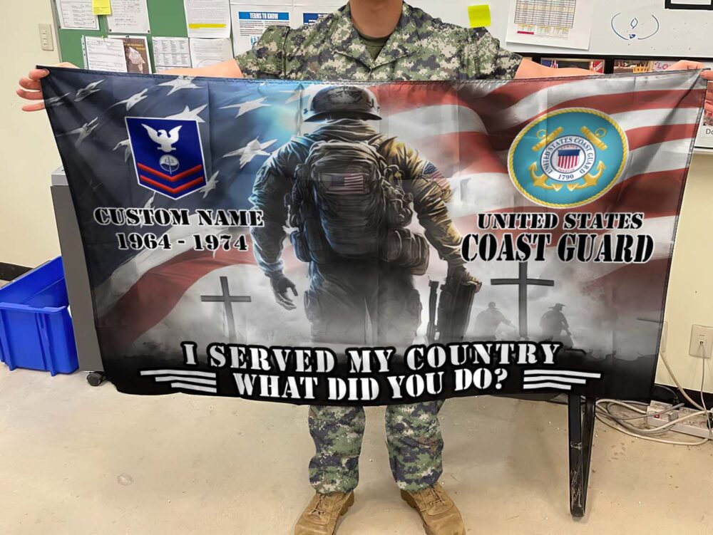 US Coast Guard, E 4 Gold - Flying Flag 2×3 Feet(60×90 Cm) - Image 3