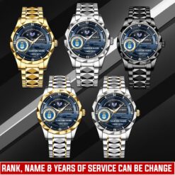 US Air Force, American By Birth, Veteran By Choice - Diamond-Cut Bezel Watch