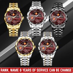 US Marine Corps, E 3 Marines Lance Corporal - Diamond-Cut Bezel Watch