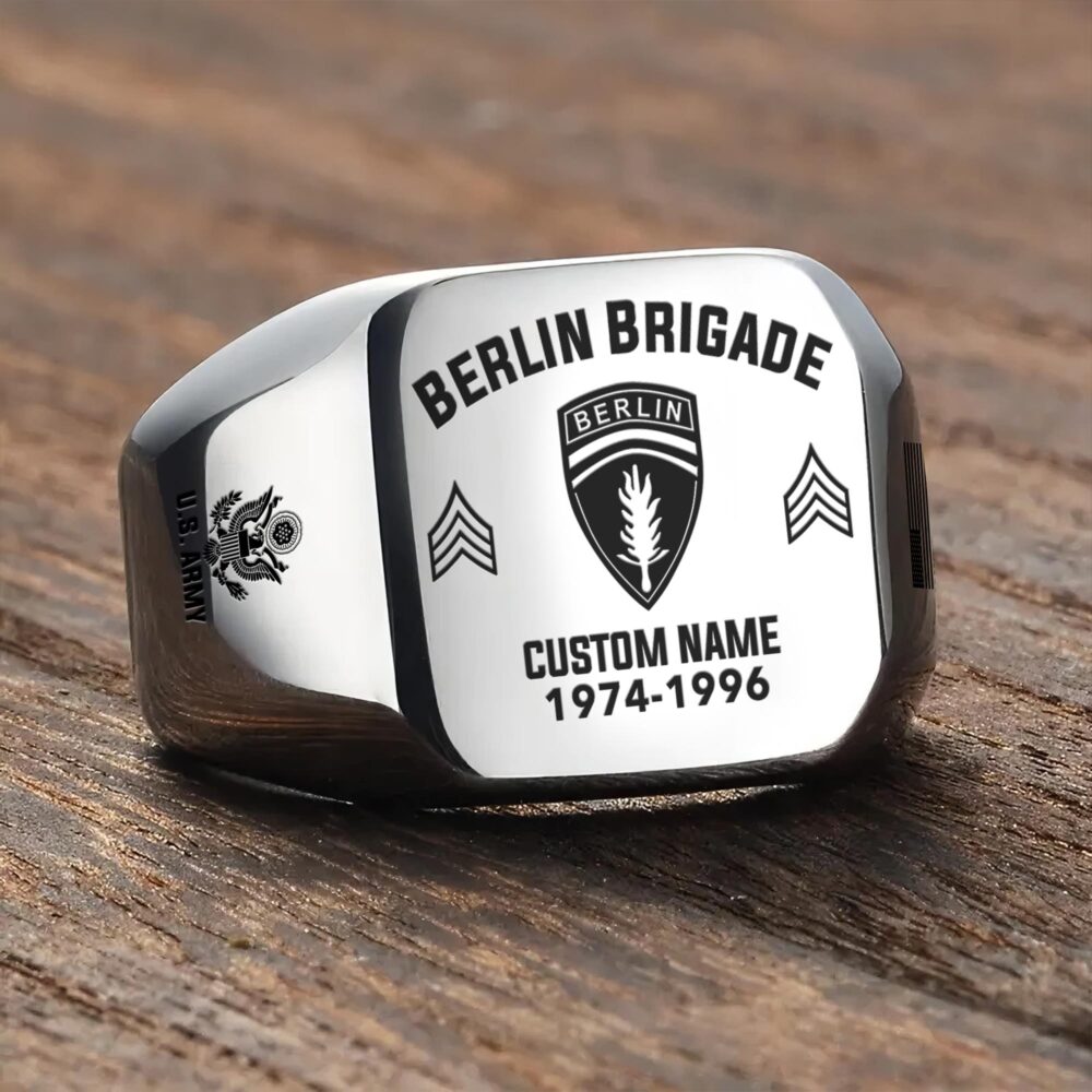 Army Division, E 4 Army Corporal - Engraved Men's Ring - Image 3