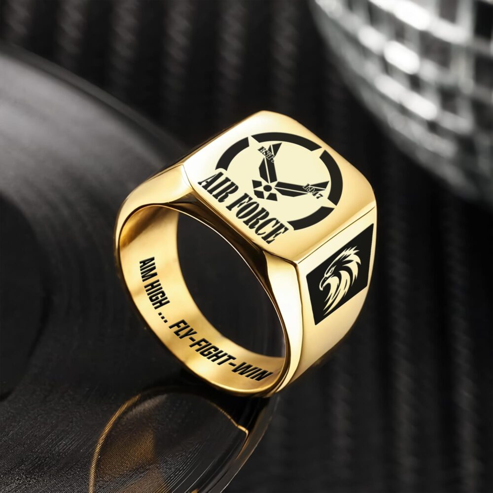 US Air Force , O 4 Air Force Major - Engraved Men's Ring - Image 2