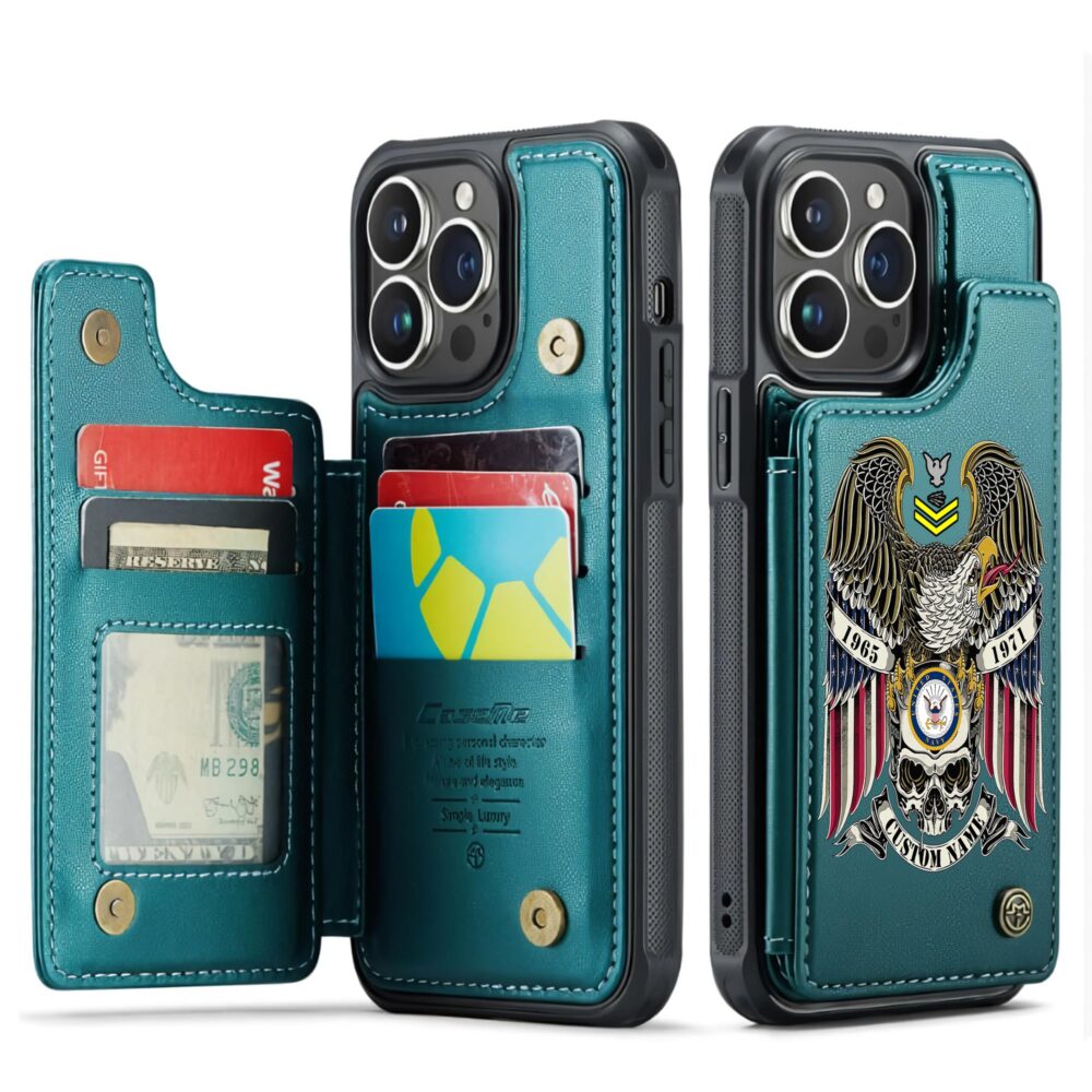 US Navy, Once A Sailor, Always A Sailor - Leather Flip Phone Case - Image 5