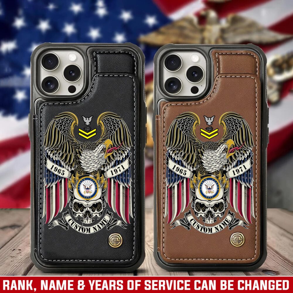 US Navy, Once A Sailor, Always A Sailor - Leather Flip Phone Case