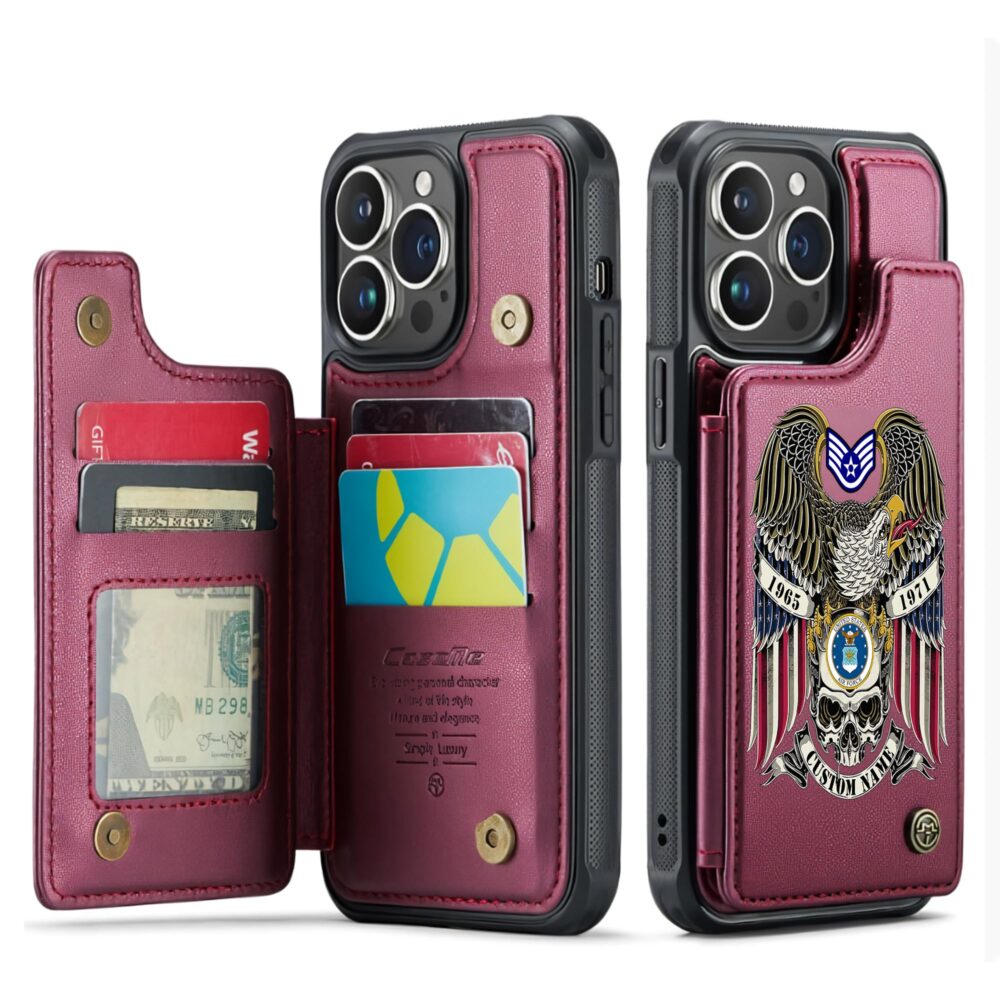 US Air Force , E 7 Air Force First Sergeant - Leather Flip Phone Case - Image 4