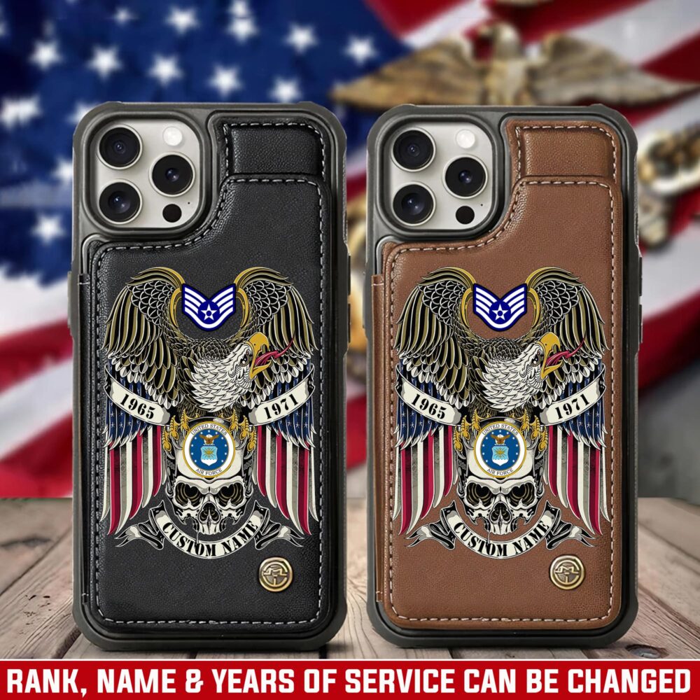 US Air Force , E 7 Air Force First Sergeant - Leather Flip Phone Case