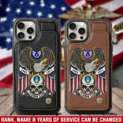 US Air Force , E 7 Air Force First Sergeant - Leather Flip Phone Case