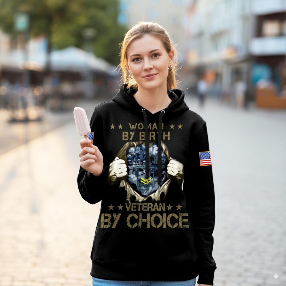 US Navy, E 5 Red - Women Hoodie - Image 2