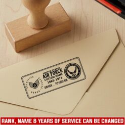 US Air Force, No One Gets Left Behind - Personalized Military Wooden Stamp