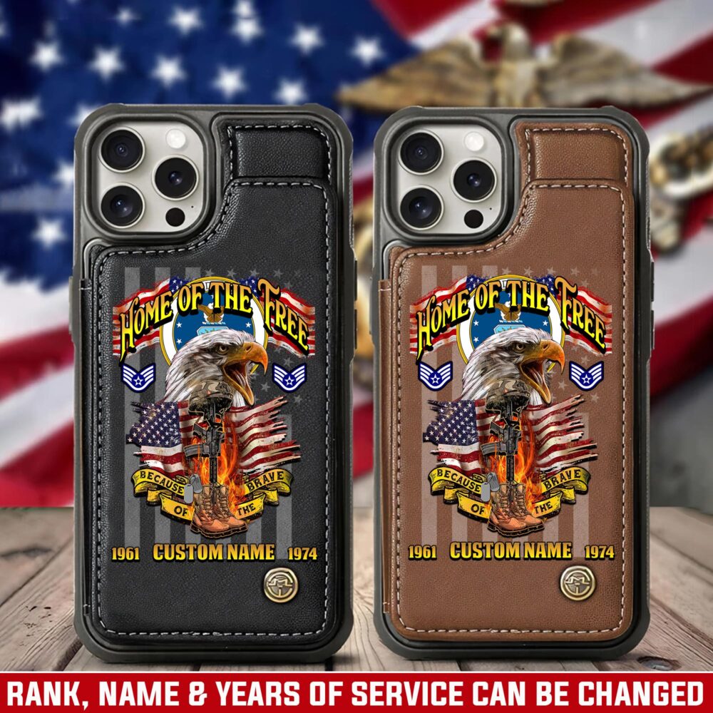 US Air Force , E 2 Air Force Airman - Leather Flip Phone Case
