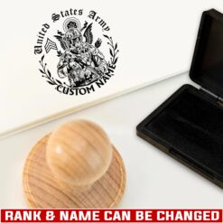US Army, O 3 Army Captain - Personalized Military Wooden Stamp