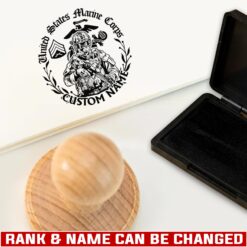 US Marine Corps, I Walked The Walk - Personalized Military Wooden Stamp