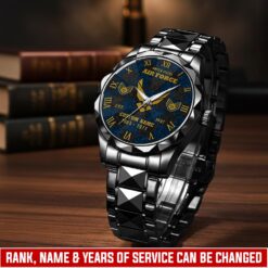 US Air Force, E 3 Air Force Airman First Class - Diamond-Cut Bezel Watch