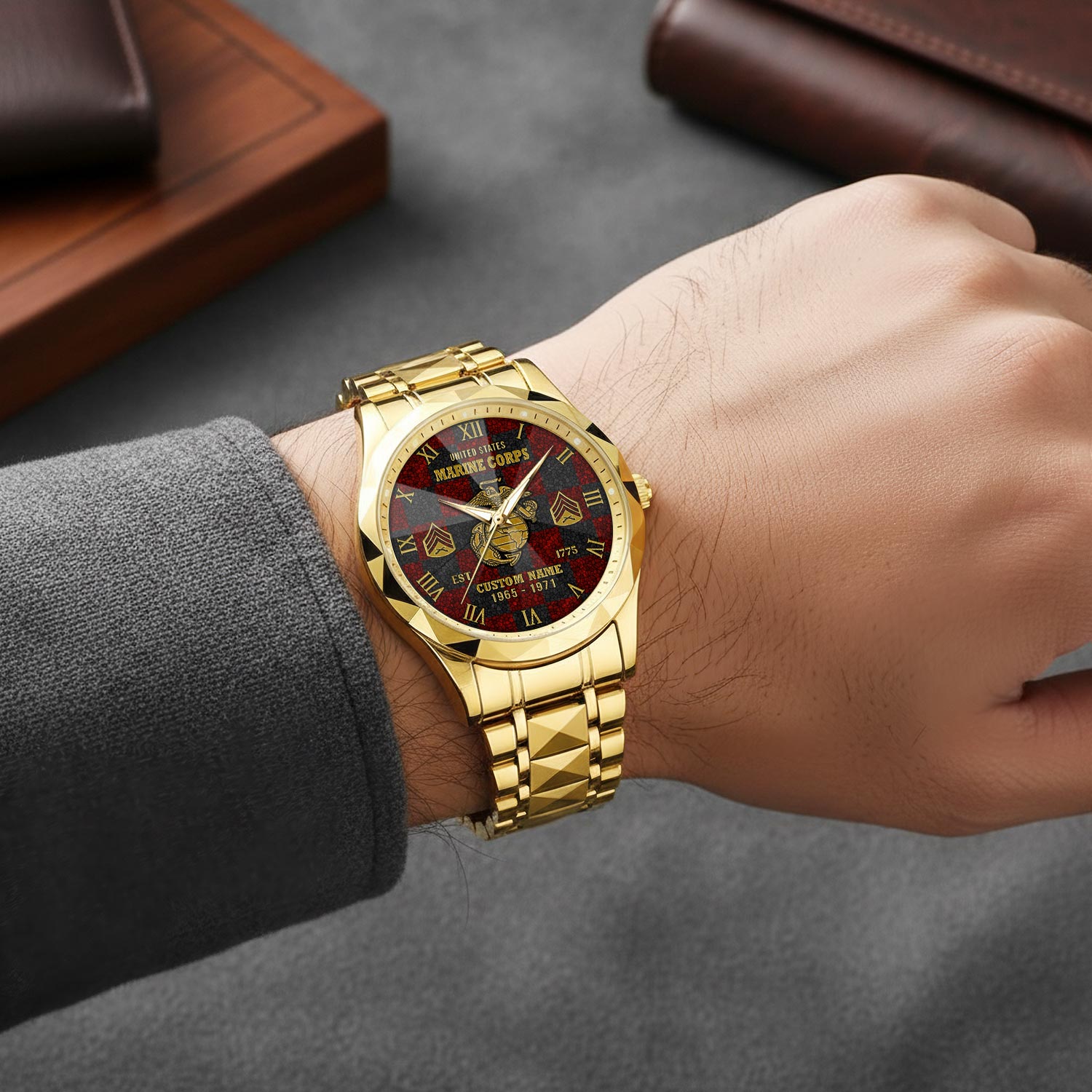 US Marine Corps, Life And Pride - Diamond-Cut Bezel Watch - Image 5