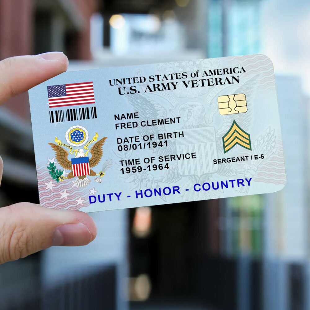 US Army, E 4 Army Corporal - Printed Metal Card - Image 2