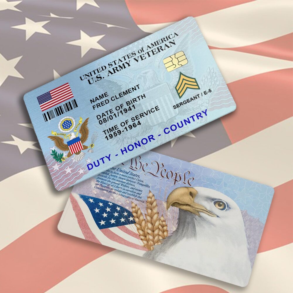 US Army, E 4 Army Corporal - Printed Metal Card - Image 3