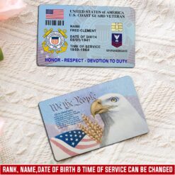 US Coast Guard, Born Ready - Printed Metal Card