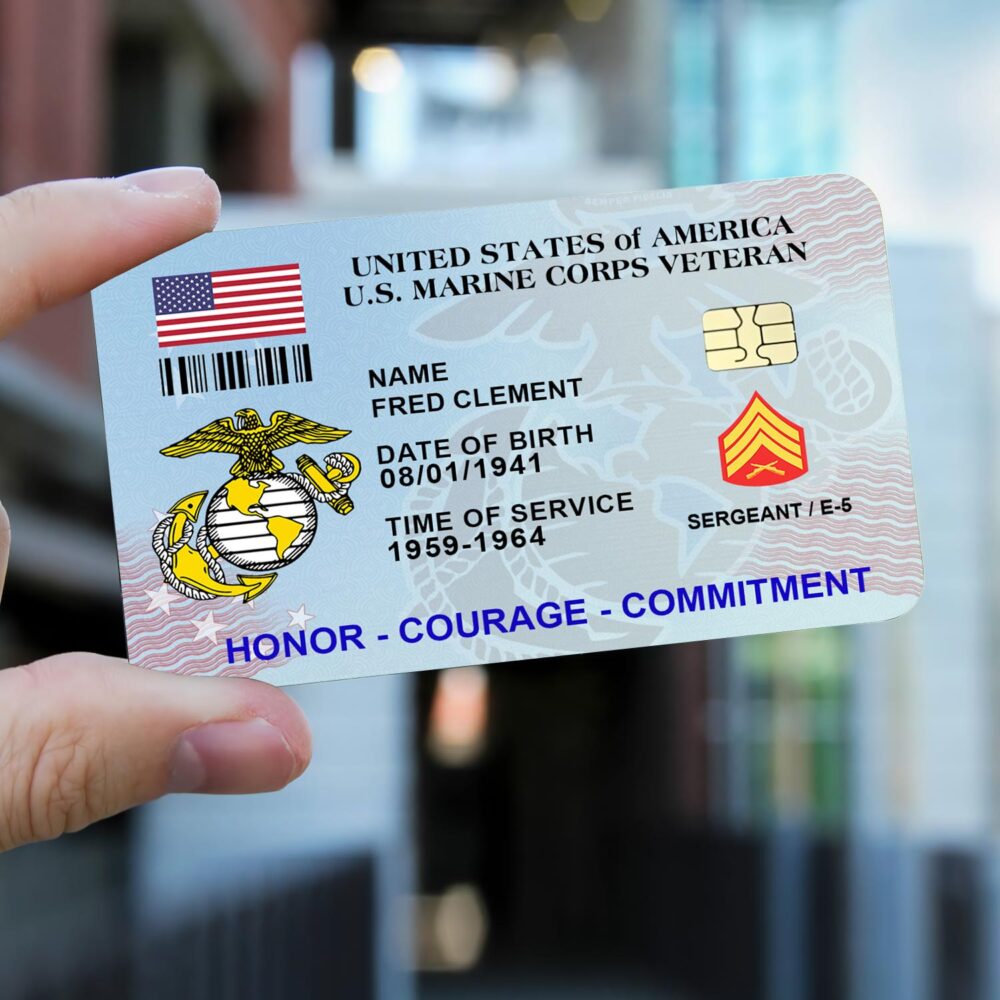 US Marine Corps, Always Remember, Never Forget - Printed Metal Card - Image 2
