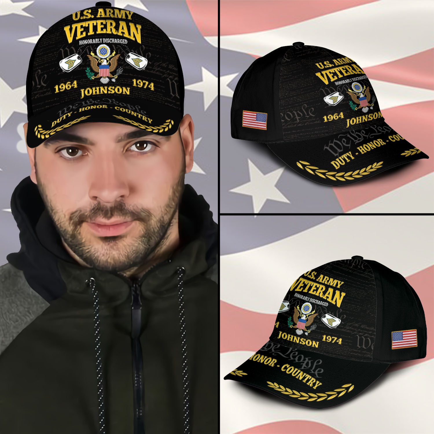 US Army, E 8 Army First Sergeant - Classic Cap - Image 3