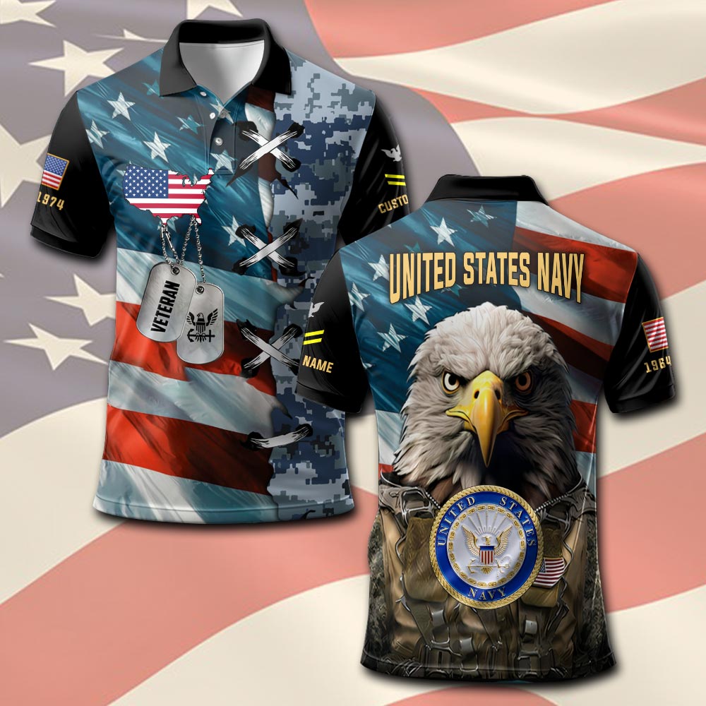 US Navy, Proud Veteran - Polo Shirt