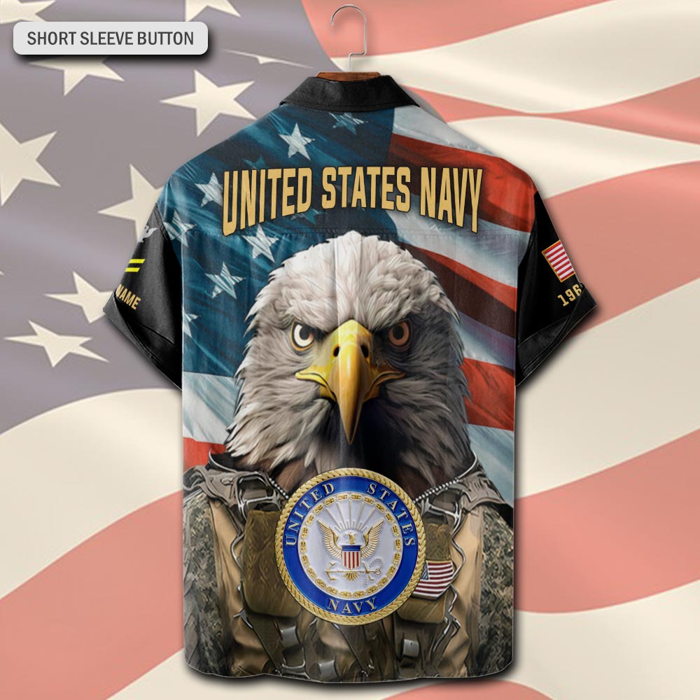 US Navy, Semper Fortis - Short Sleeve Button Shirt - Image 3