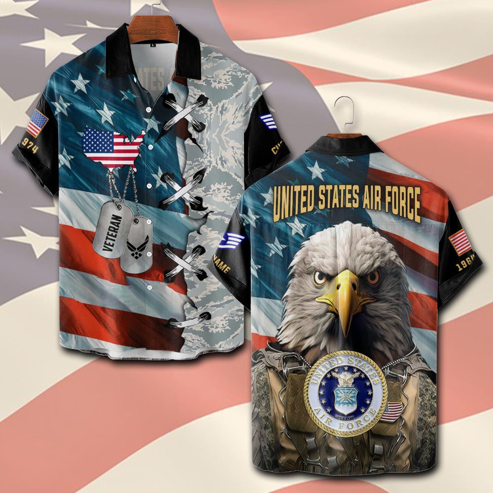 US Air Force , Proud To Have Served - Short Sleeve Button Shirt