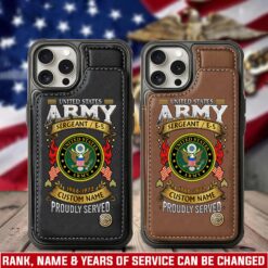 US Army, Thank a Veteran - Leather Flip Phone Case