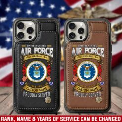 US Air Force , O 3 Air Force Captain - Leather Flip Phone Case