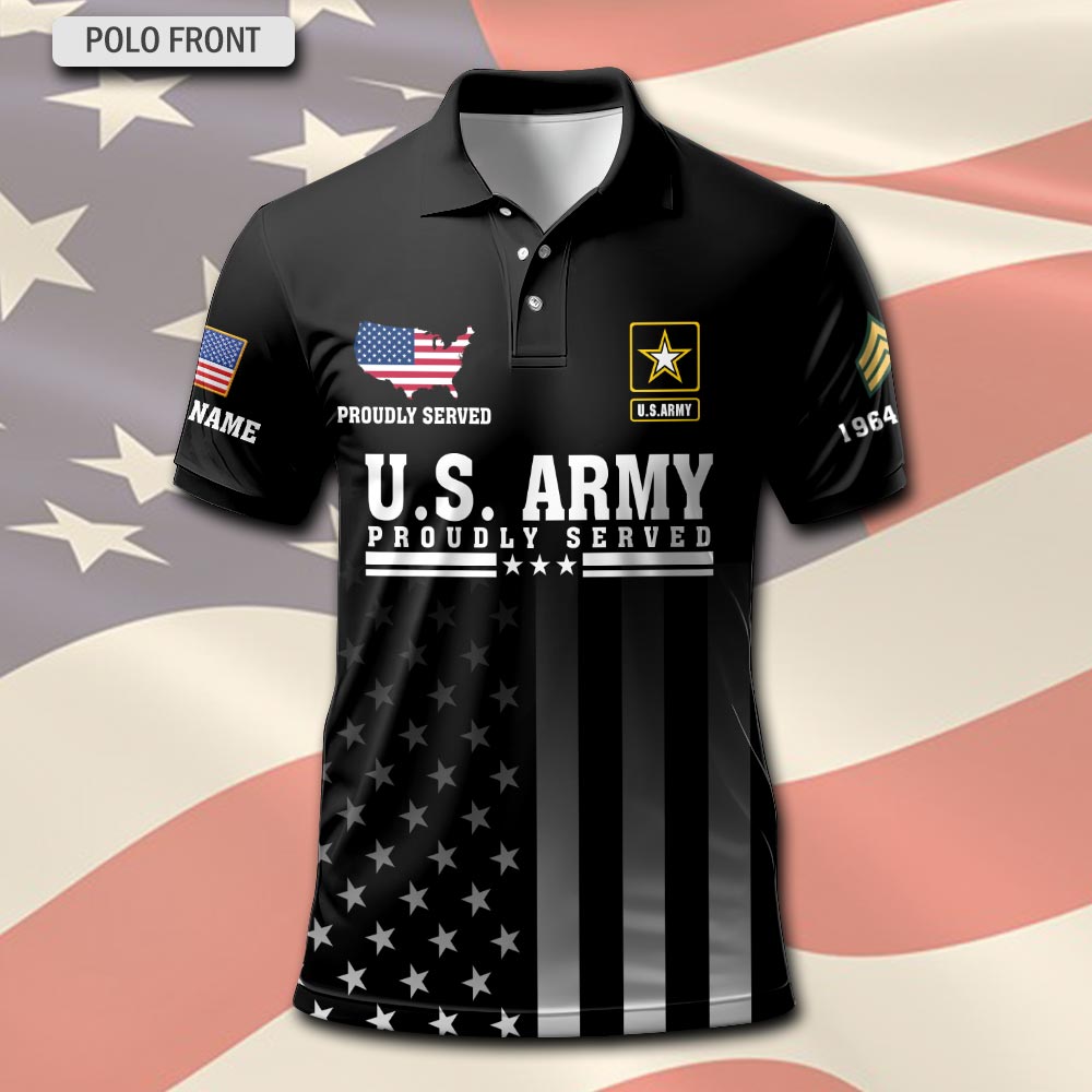 US Army, E 7 Army Sergeant First Class - Polo Shirt - Image 2