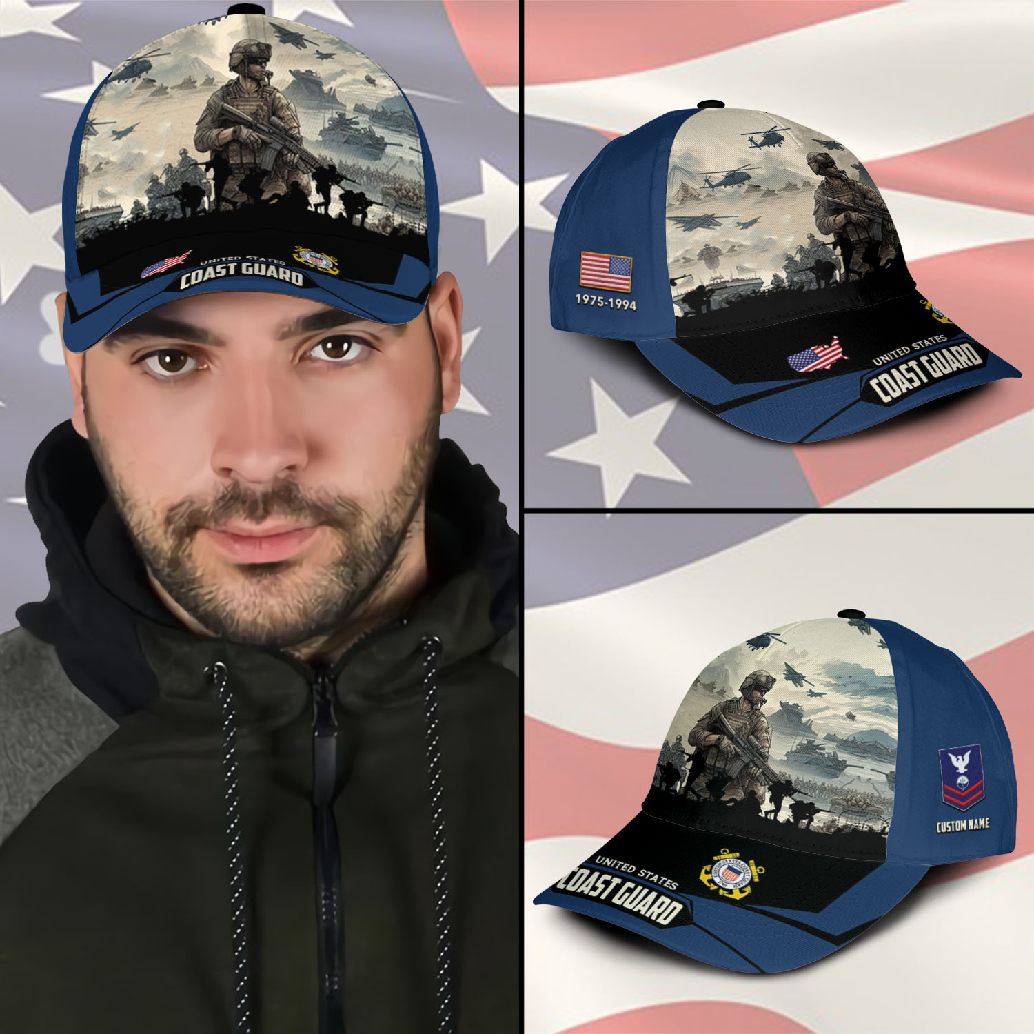US Coast Guard, E 2 Blue - Classic Cap - Image 3