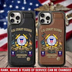 US Coast Guard, E 5 Red - Leather Flip Phone Case