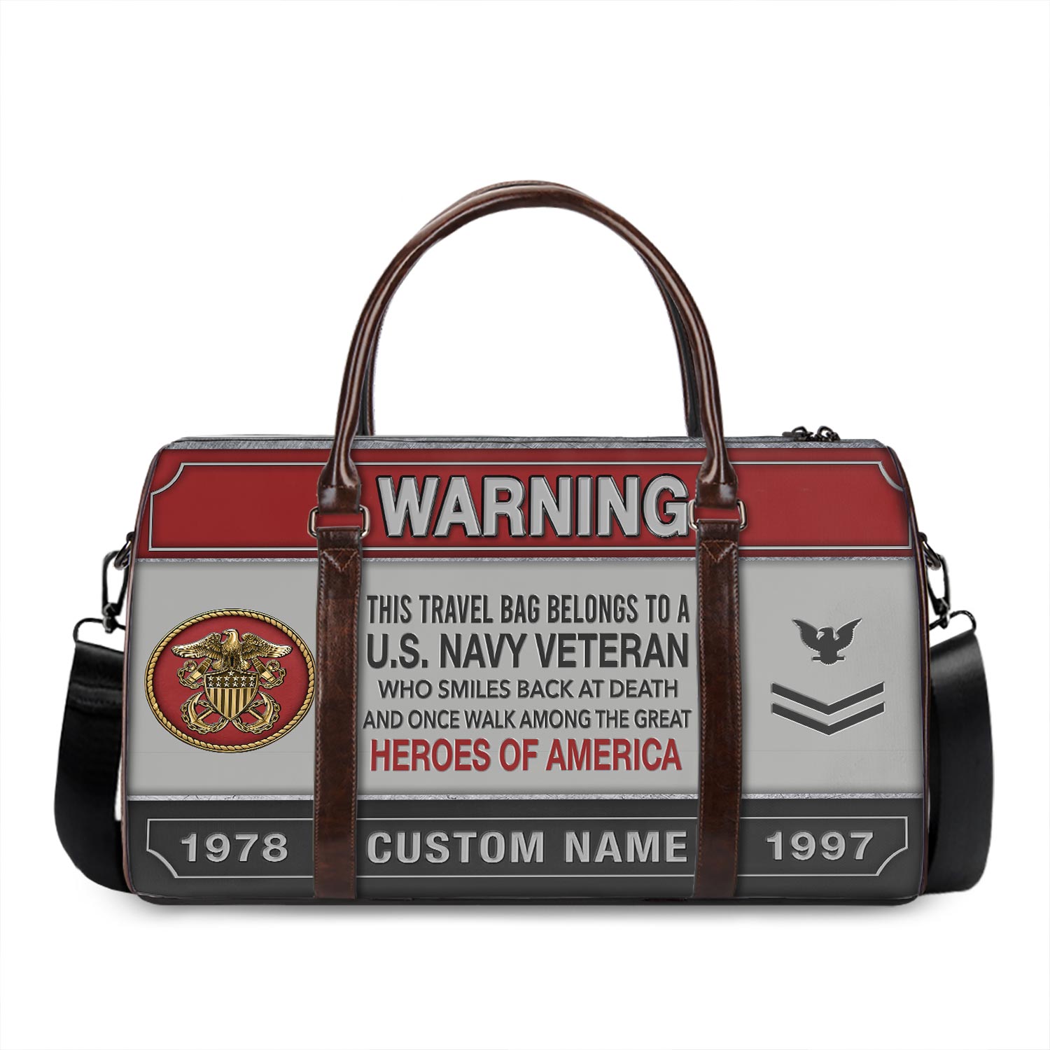 US Navy, E 4 Gold - Travel Bag - Size S: 18 x 8.6 x 10.2 inches - Image 3