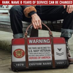 US Navy, E 7 Red - Travel Bag - Size L: 20.4 x 9.4 x 10.2 inches