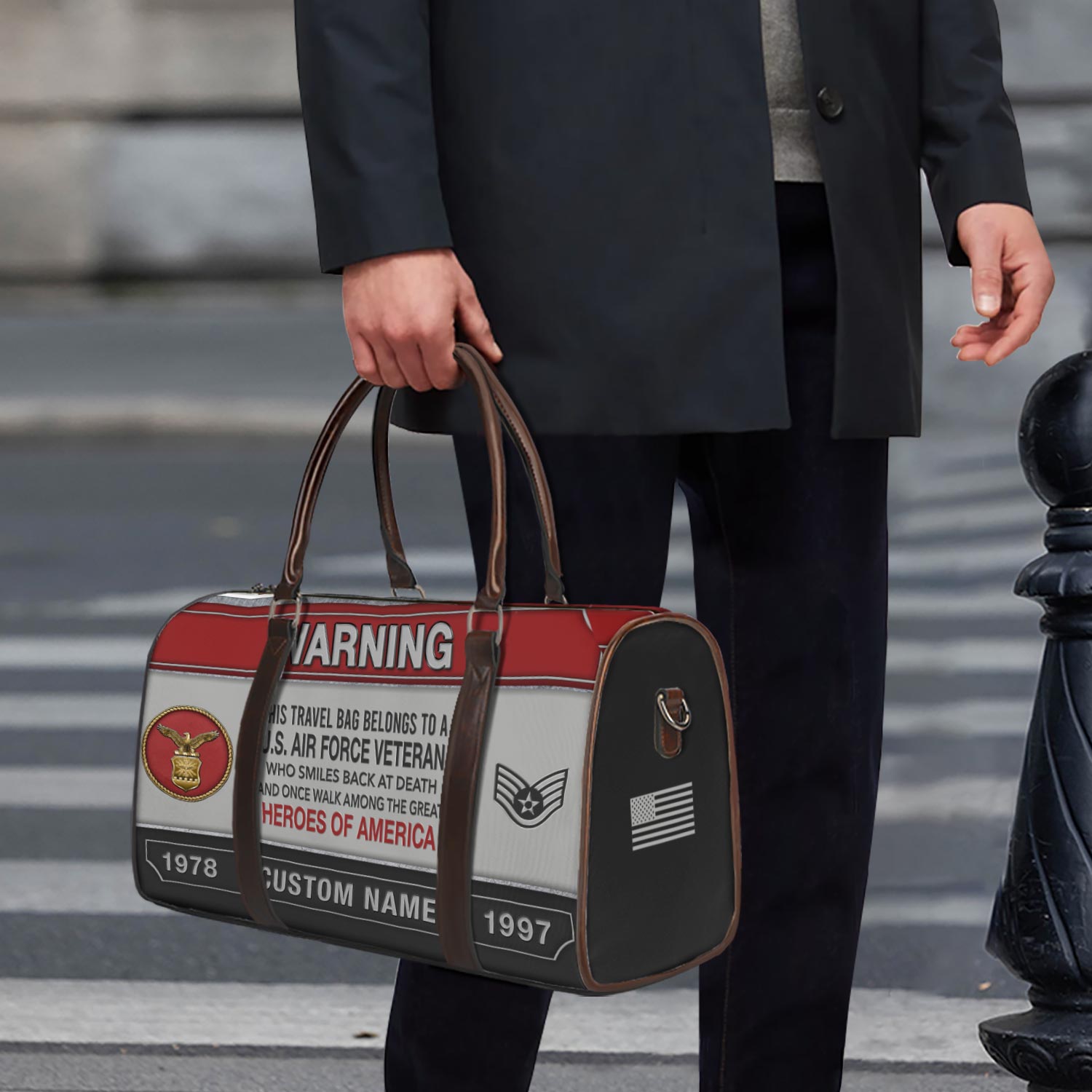 US Air Force, E 8 Air Force Senior Master Sergeant - Travel Bag - Size S: 18 x 8.6 x 10.2 inches - Image 4