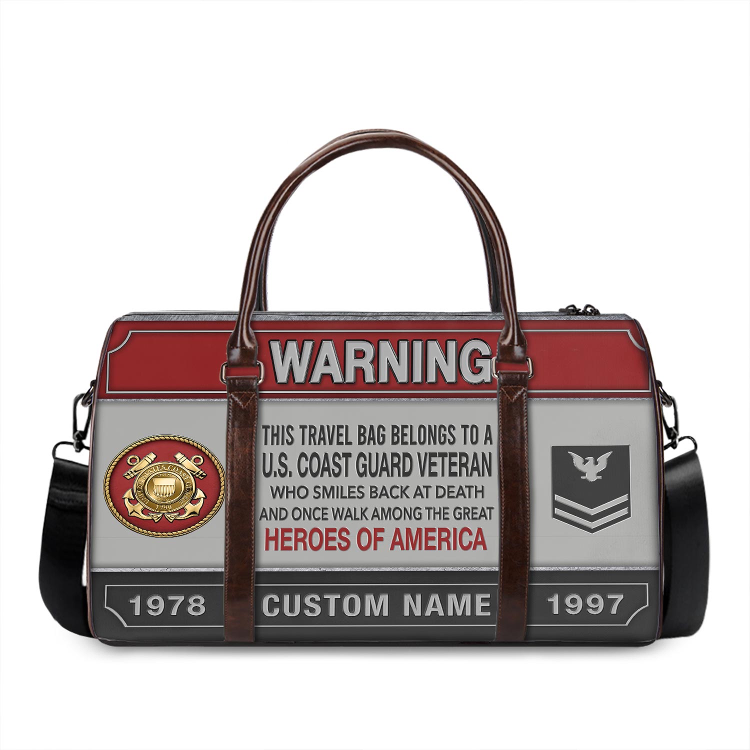 US Coast Guard, Thank a Veteran - Travel Bag - Size L: 20.4 x 9.4 x 10.2 inches - Image 3