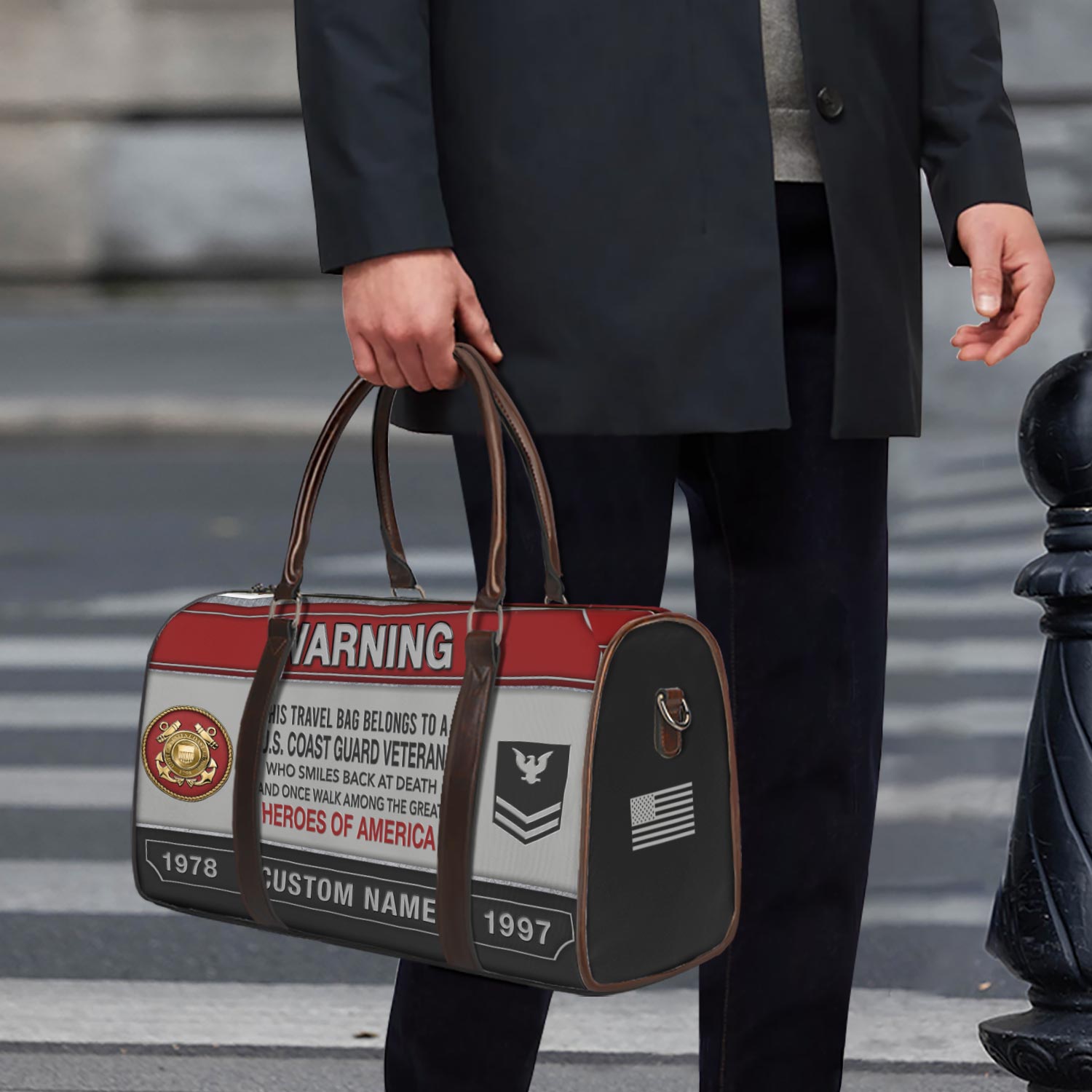 US Coast Guard, Thank a Veteran - Travel Bag - Size L: 20.4 x 9.4 x 10.2 inches - Image 4