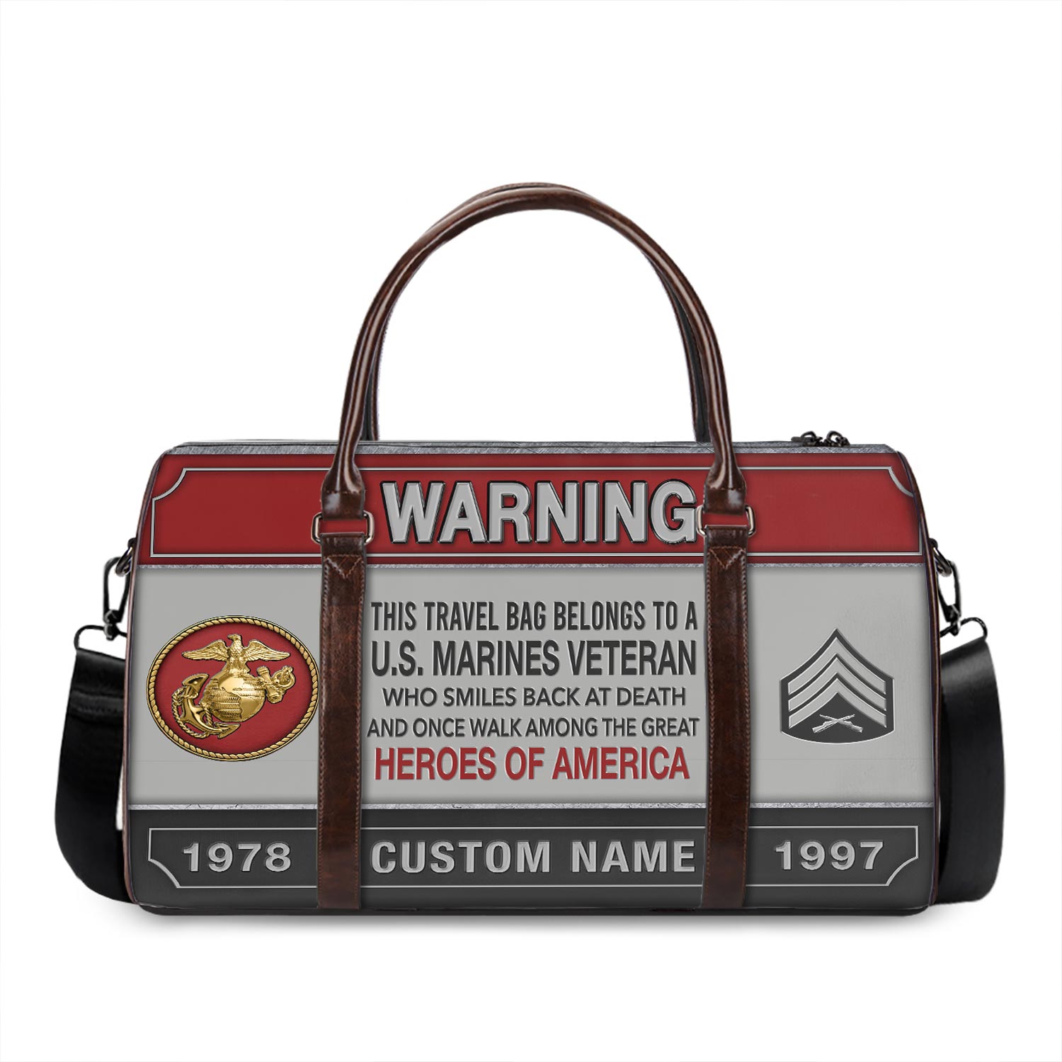 US Marine Corps, W 3 Marines Chief Warrant Officer 3 - Travel Bag - Size L: 20.4 x 9.4 x 10.2 inches - Image 3