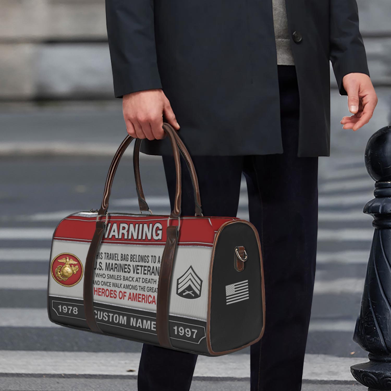 US Marine Corps, W 3 Marines Chief Warrant Officer 3 - Travel Bag - Size L: 20.4 x 9.4 x 10.2 inches - Image 4