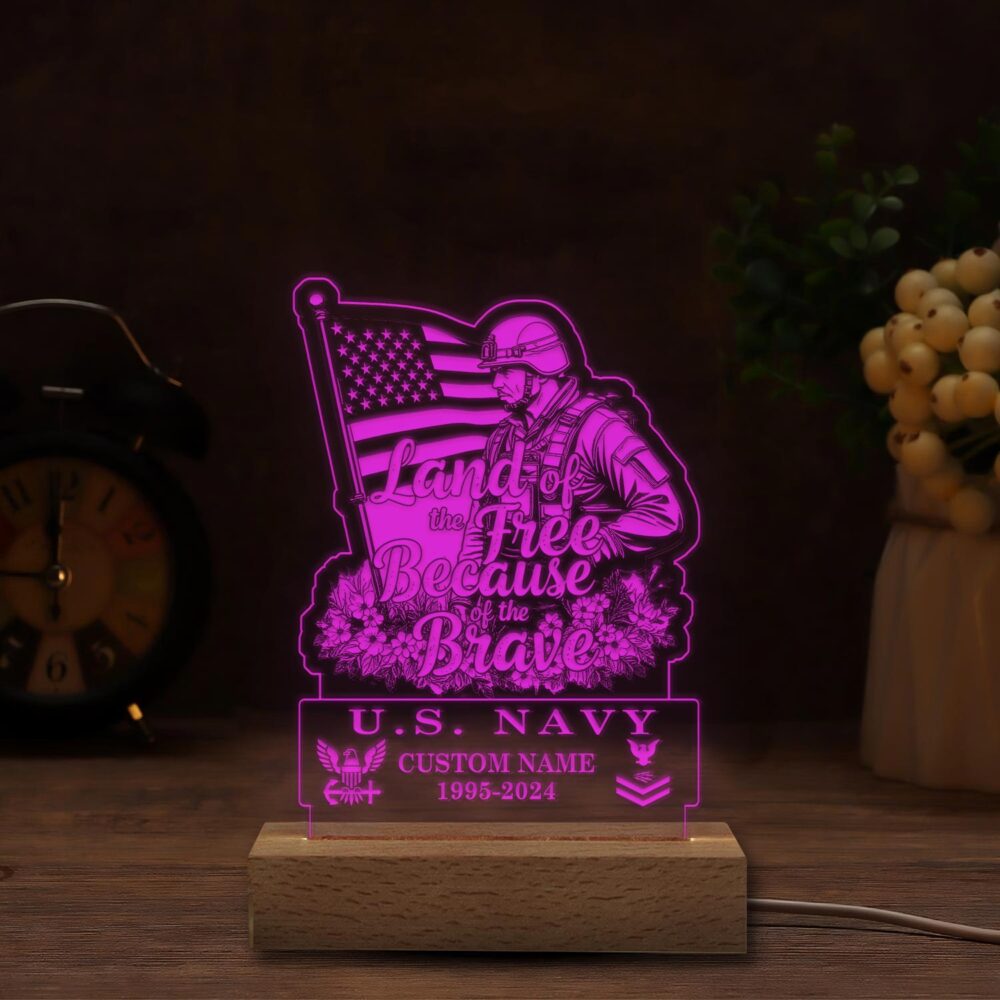 US Navy, Proud To Have Served - Personalized Led Lamp - Image 5