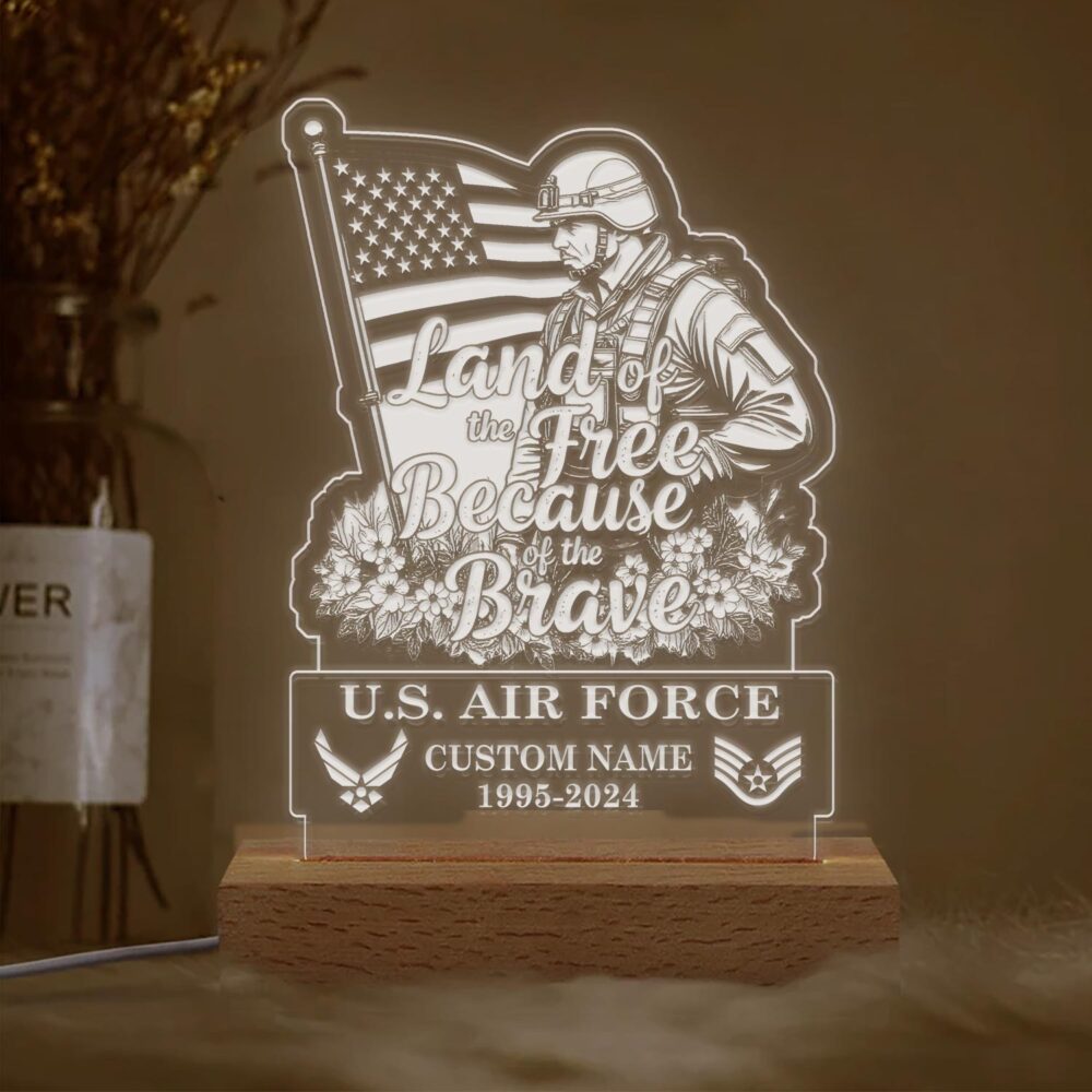 US Air Force , We Own The Sky - Personalized Led Lamp - Image 2