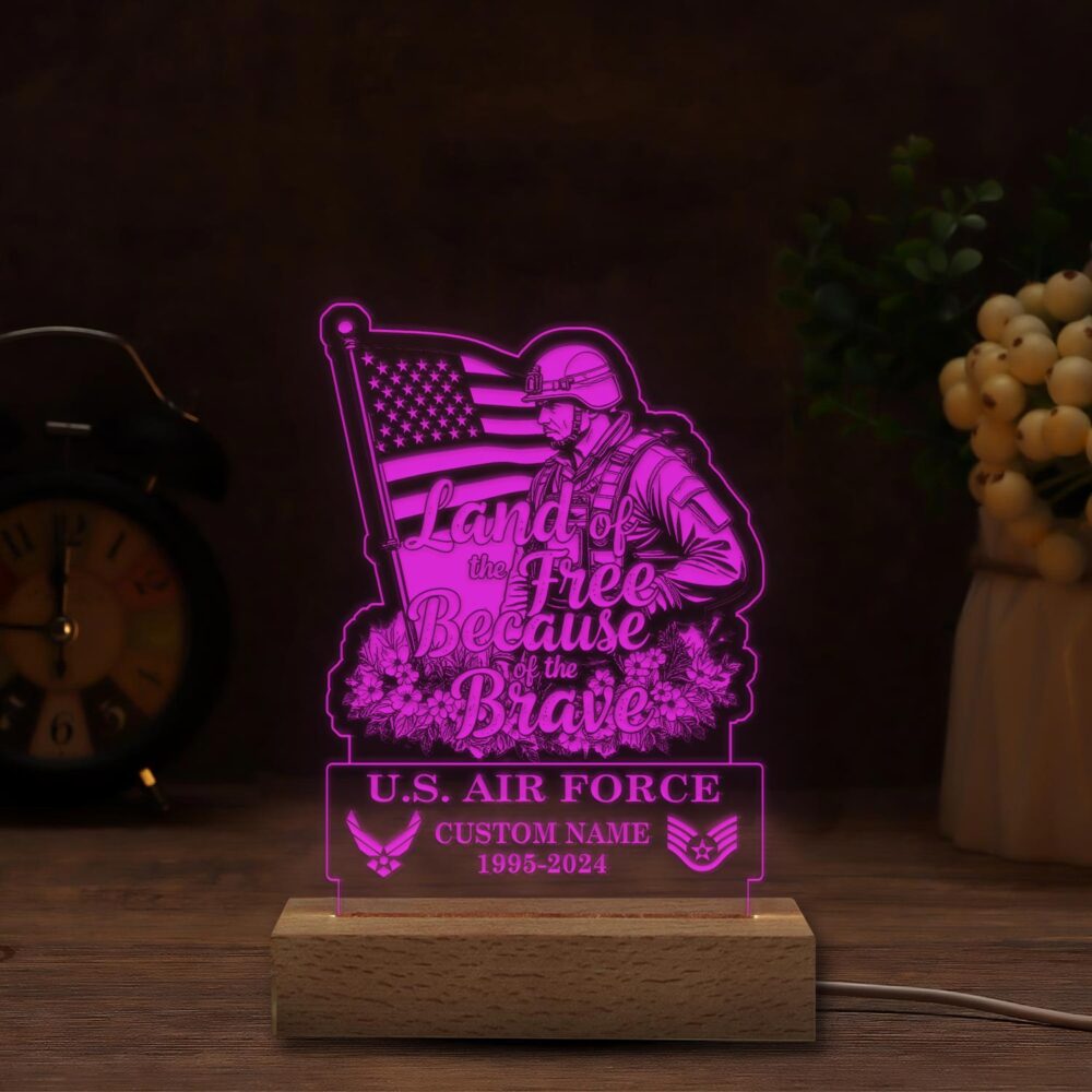 US Air Force , We Own The Sky - Personalized Led Lamp - Image 5
