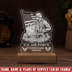 US Air Force , We Own The Sky - Personalized Led Lamp