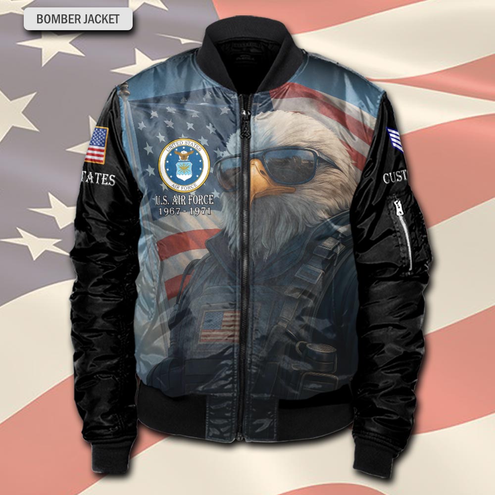 US Air Force , Remember - Honor - Respect - Bomber Jacket - Image 2