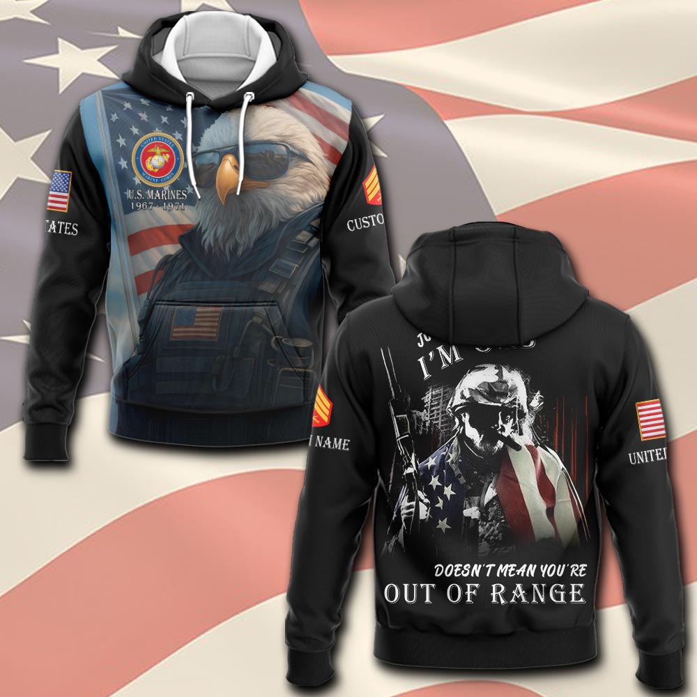 US Marine Corps, Freedom Over Fear - Hoodie