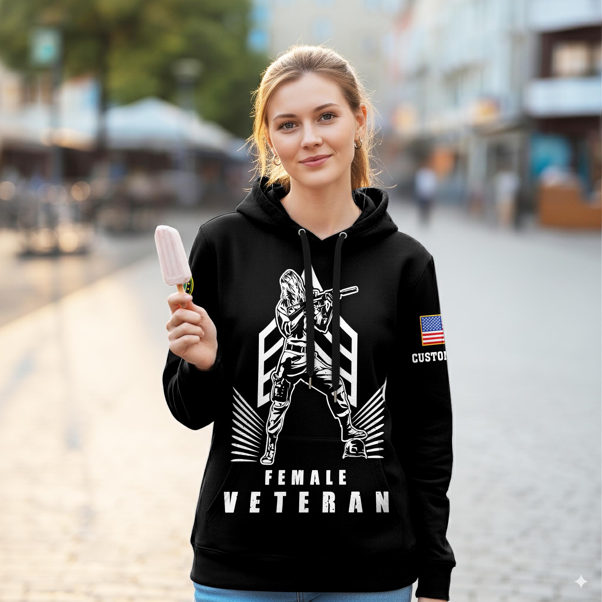 US Army, Defender of Freedom - Women Hoodie - Image 2