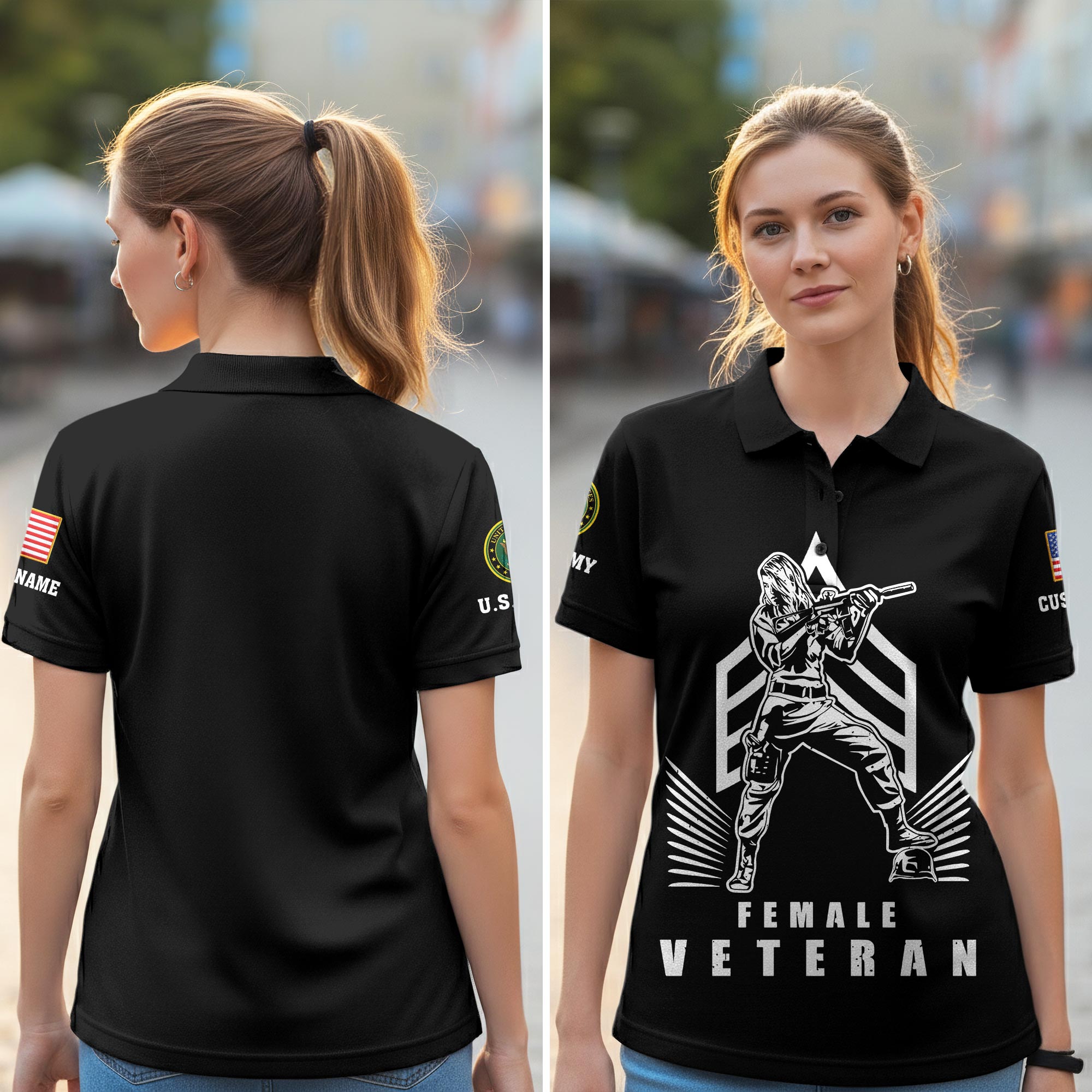 US Army, Proud Veteran - Women Polo Shirt