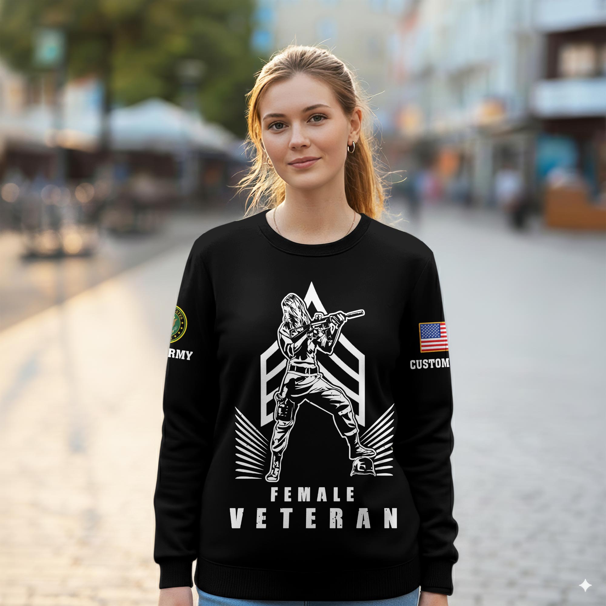 US Army, Remember - Honor - Respect - Women Sweatshirt - Image 2